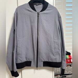 Emporio Armani Light Gray Textured Blazer